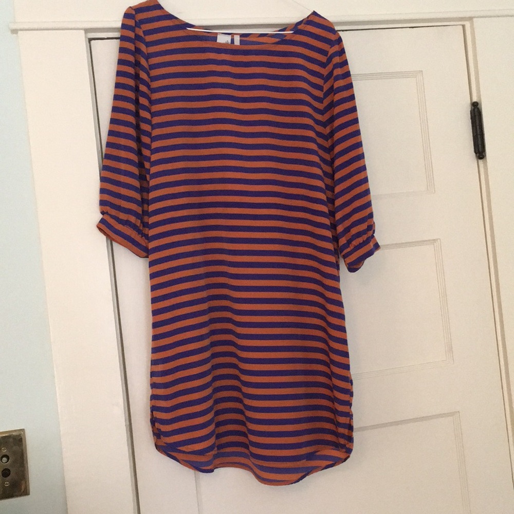 Orange and blue boutique dress